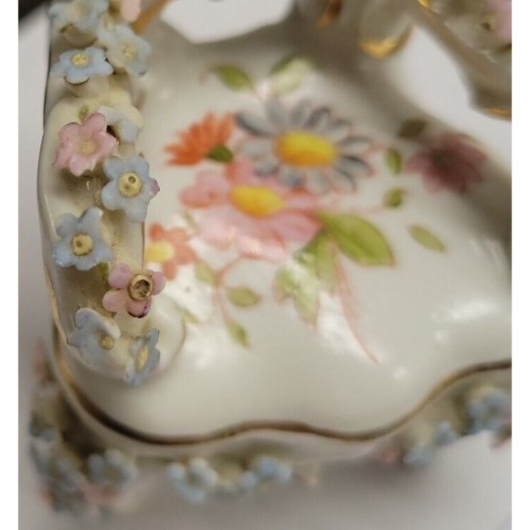 Vtg Walt Disney World Rauenstein‎ Porcelain Chair  Applied Flowers Germany - Picture 12 of 13